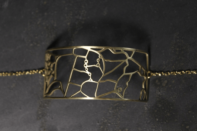 Geneve  Parc botanique | Bracelet rectangulaire | Laiton | Dedale