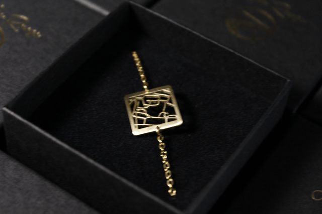Geneve  Cathedrale | Bracelet carre | Laiton | Dedale