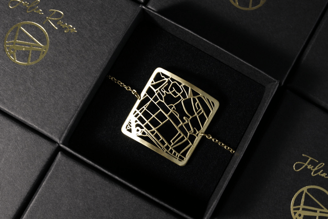 Geneve  Vieille ville | Bracelet carre | Laiton | Dedale