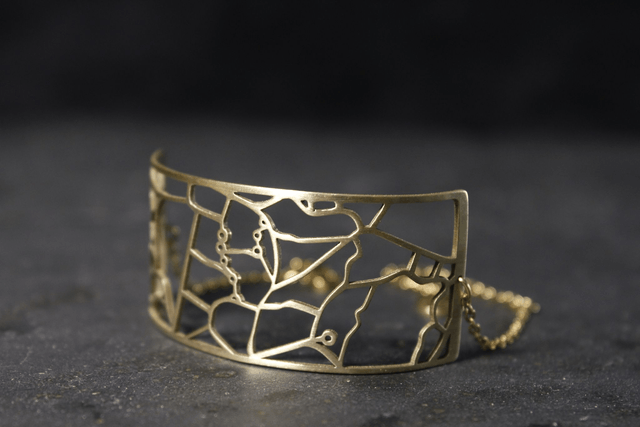 Geneve  Parc botanique | Bracelet rectangulaire | Laiton | Dedale