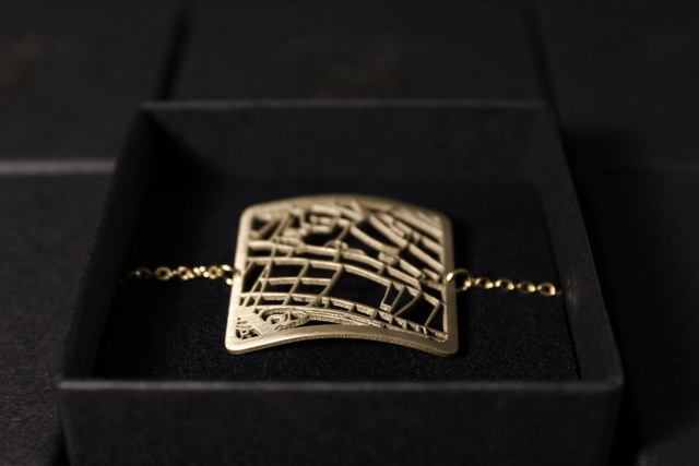Geneve  Vieille ville | Bracelet carre | Laiton | Dedale