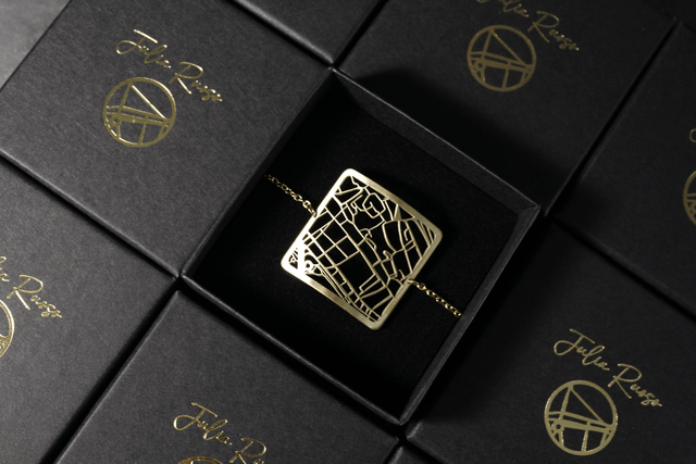 Geneve  Vieille ville | Bracelet carre | Laiton | Dedale