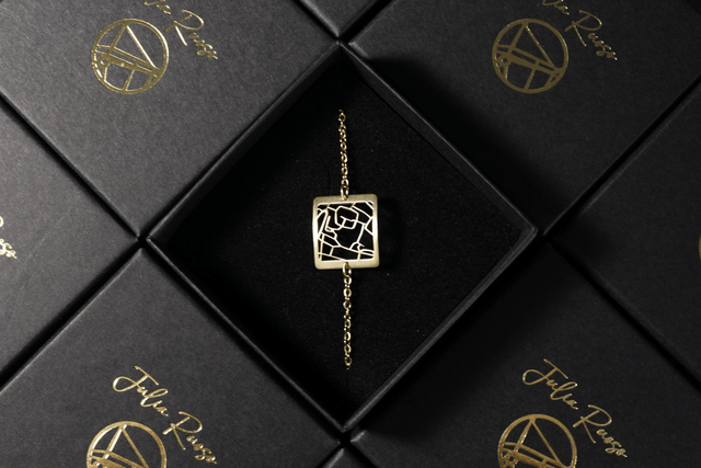 Geneve  Cathedrale | Bracelet carre | Laiton | Dedale