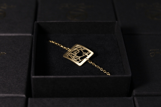 Geneve  Cathedrale | Bracelet carre | Laiton | Dedale