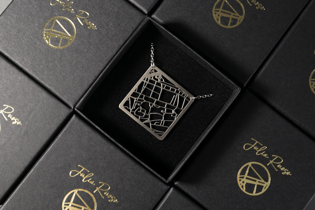 Geneve  Vieille ville | Collier carre | Inox | Dedale