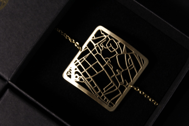 Geneve  Vieille ville | Bracelet carre | Laiton | Dedale