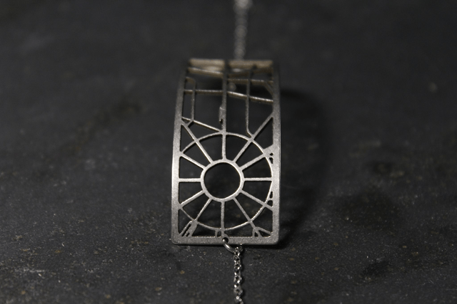 Paris  Arc de Triomphe  Champs-Elysees | Bracelet demi manchette rectangulaire | Inox | Dedale